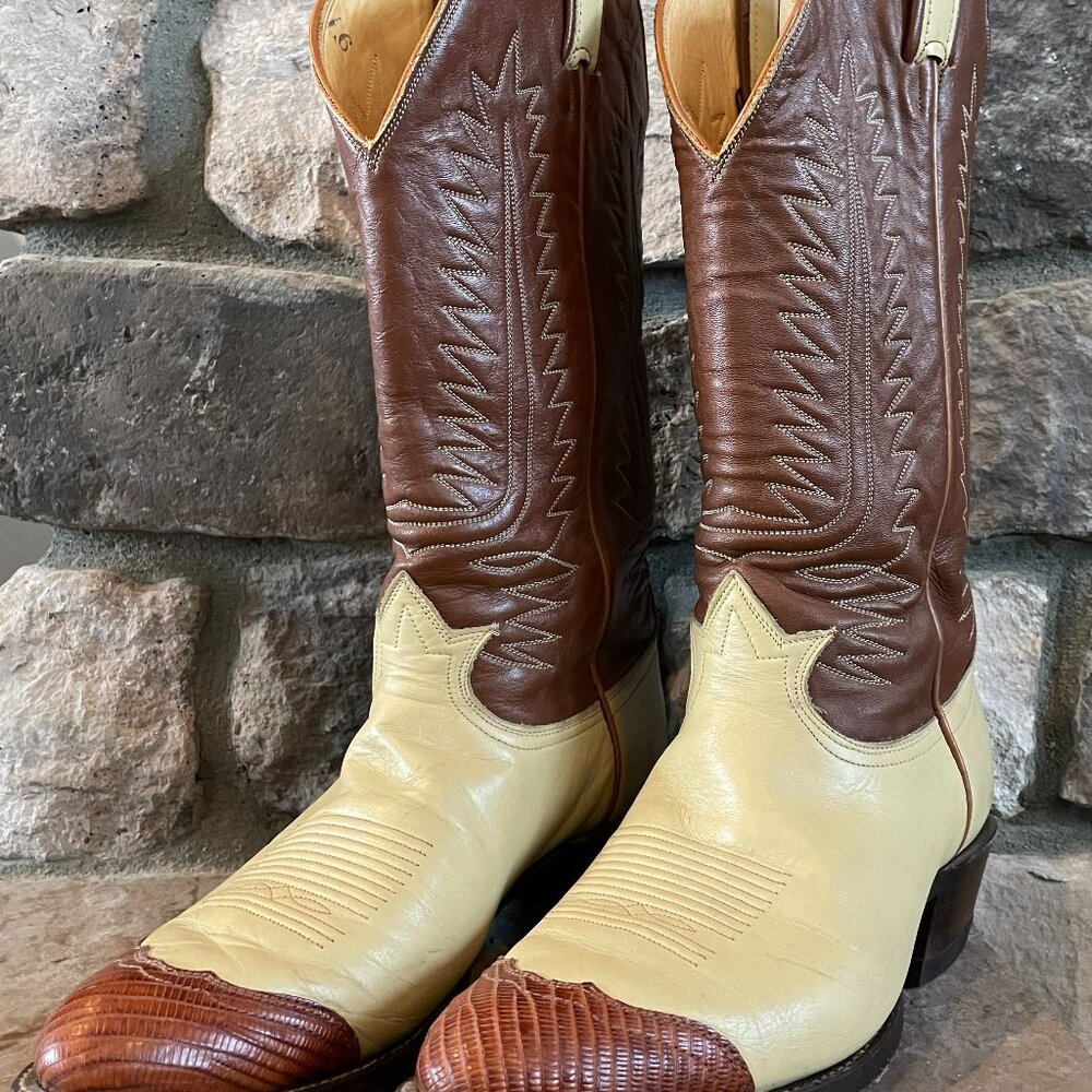 Vintage Tony Lama Black Label 6214 Boots 8 1/2 E